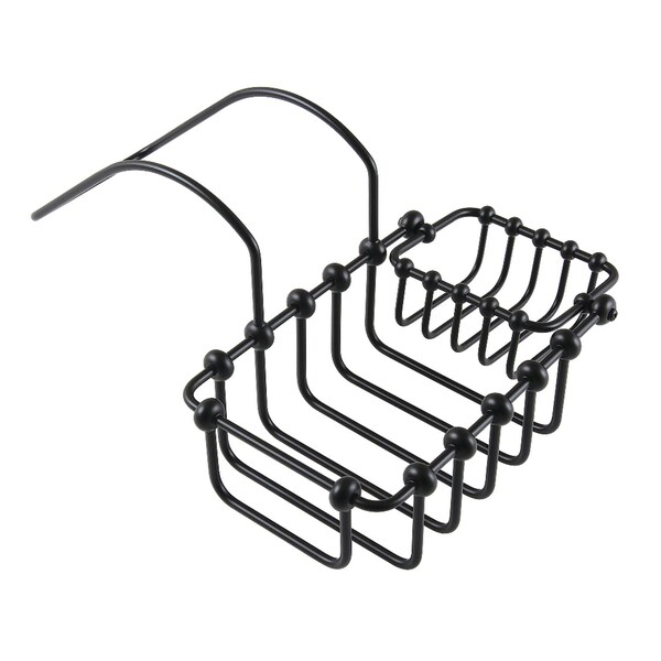7Inch Swivel Soap and Sponge Holder, Matte Black